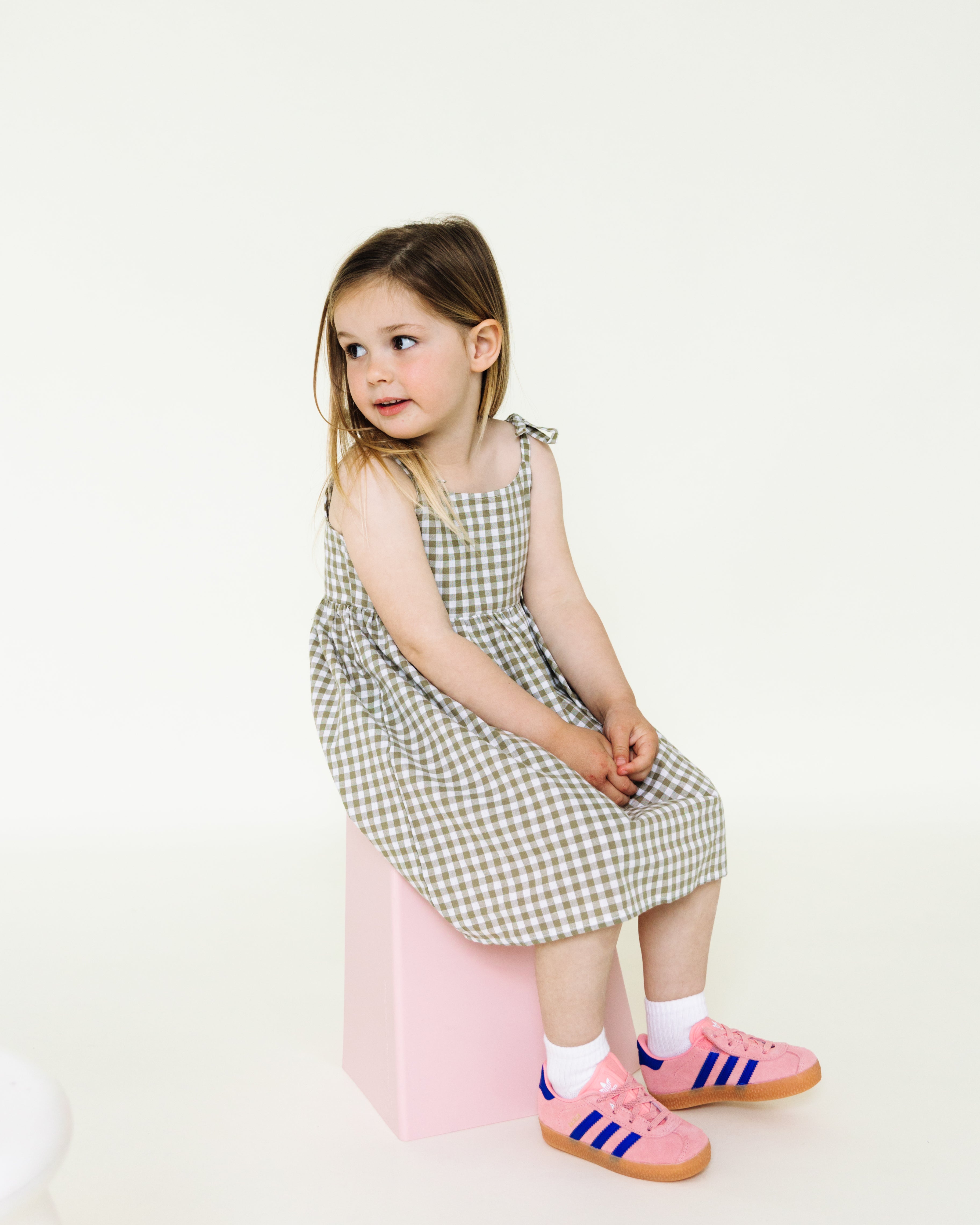 Ria Dress - Matcha Check