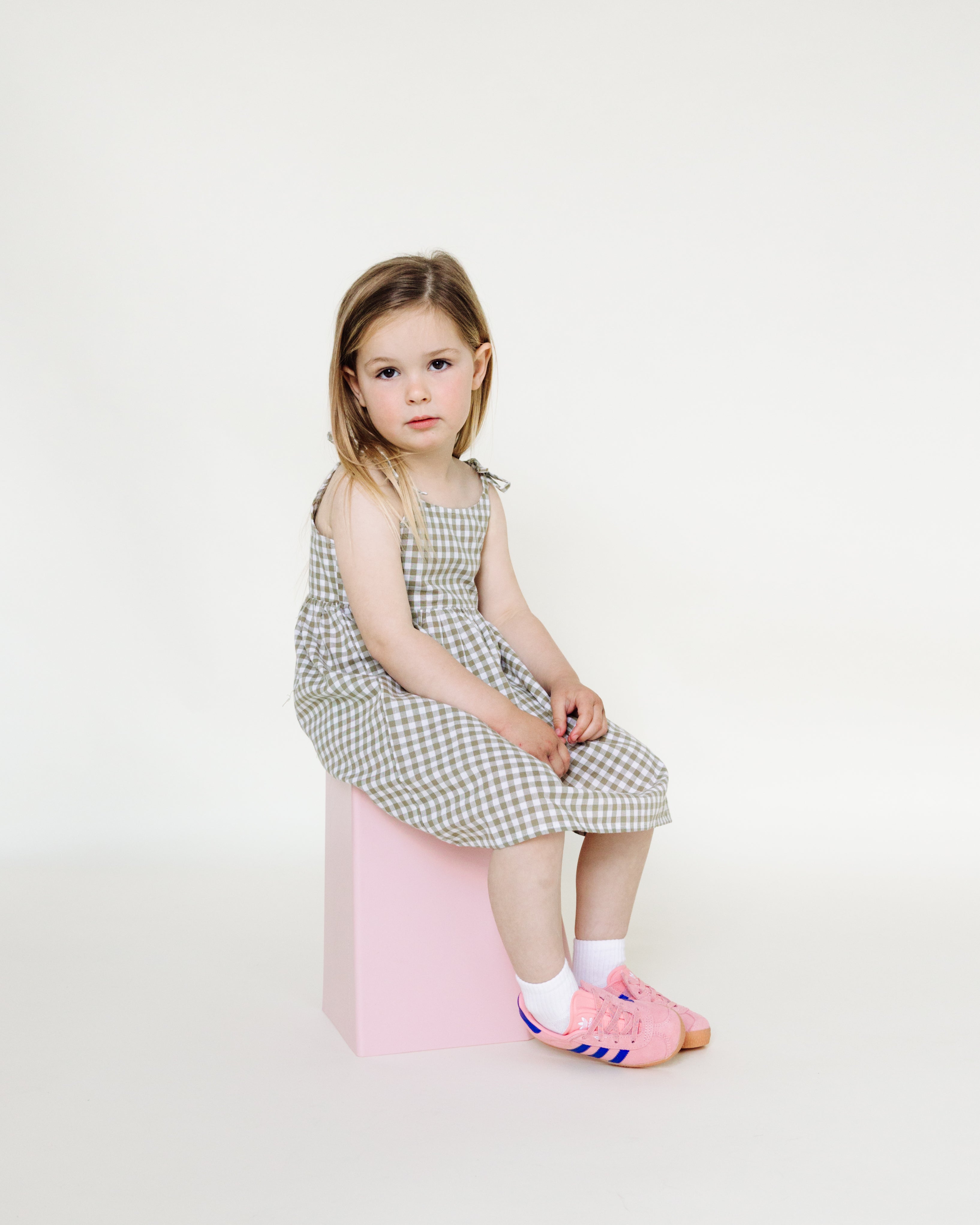 Ria Dress - Matcha Check