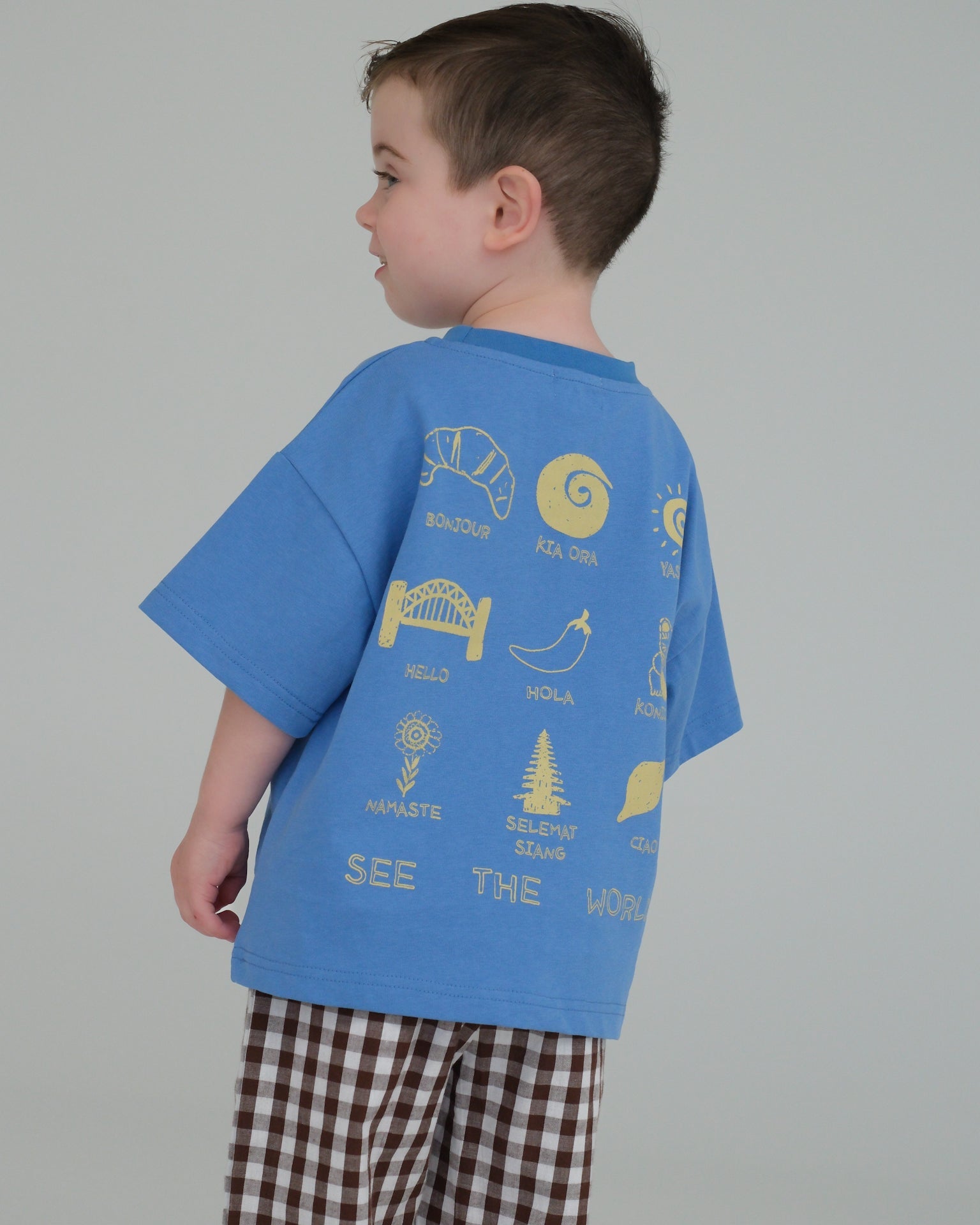 See The World Tee - Blue