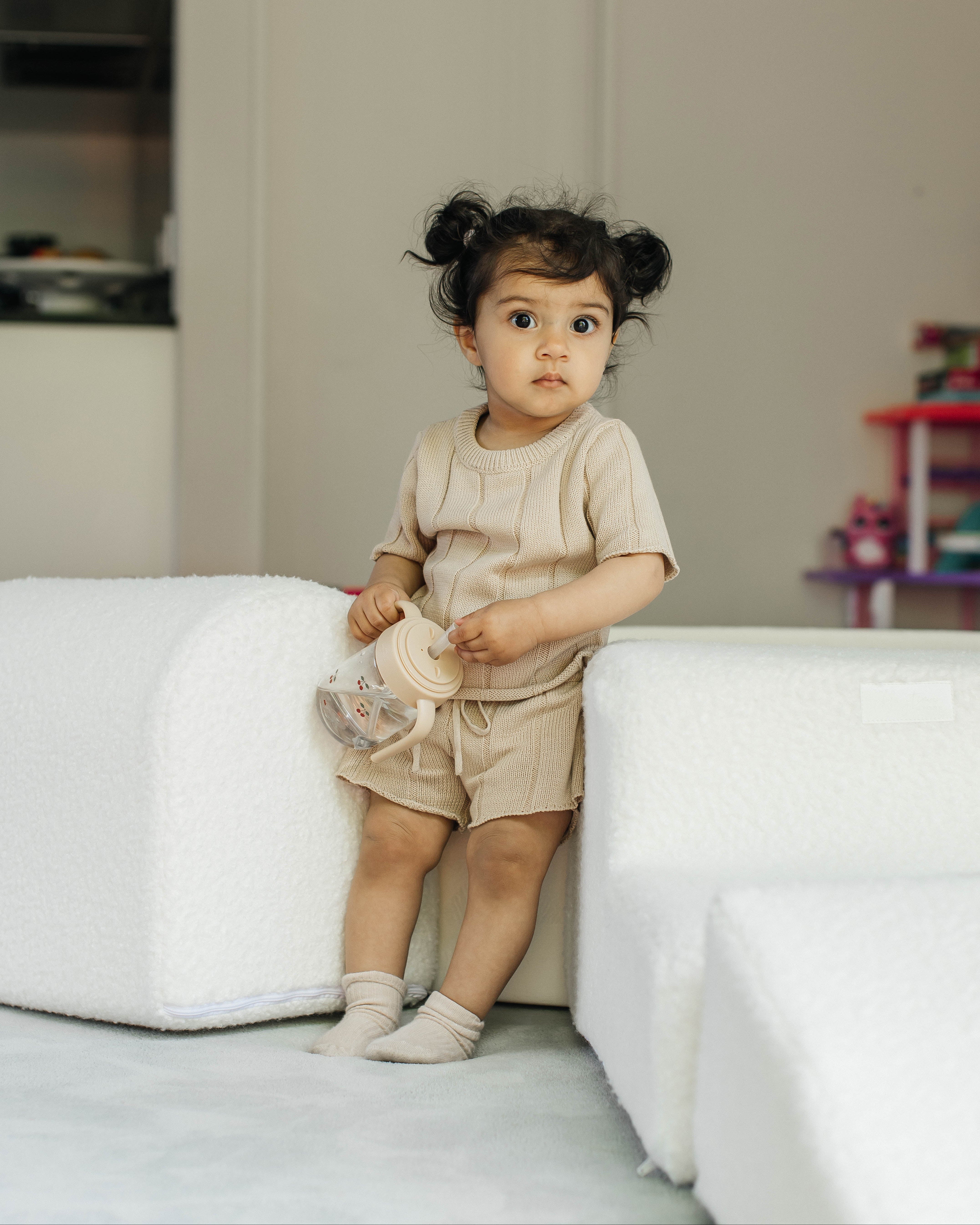 Darcie Knit Tee - Sand