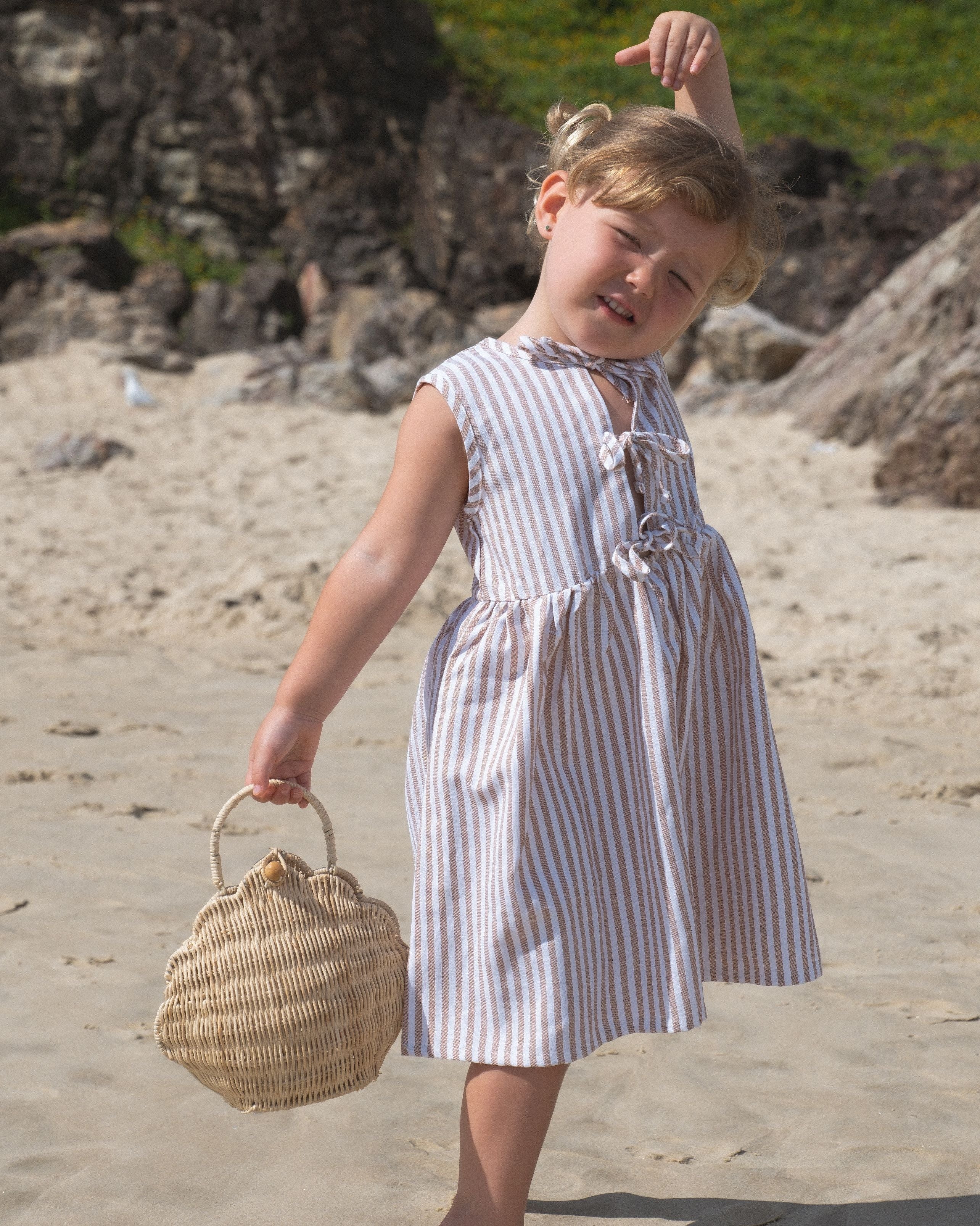 Ziggy Dress - Sand Stripe