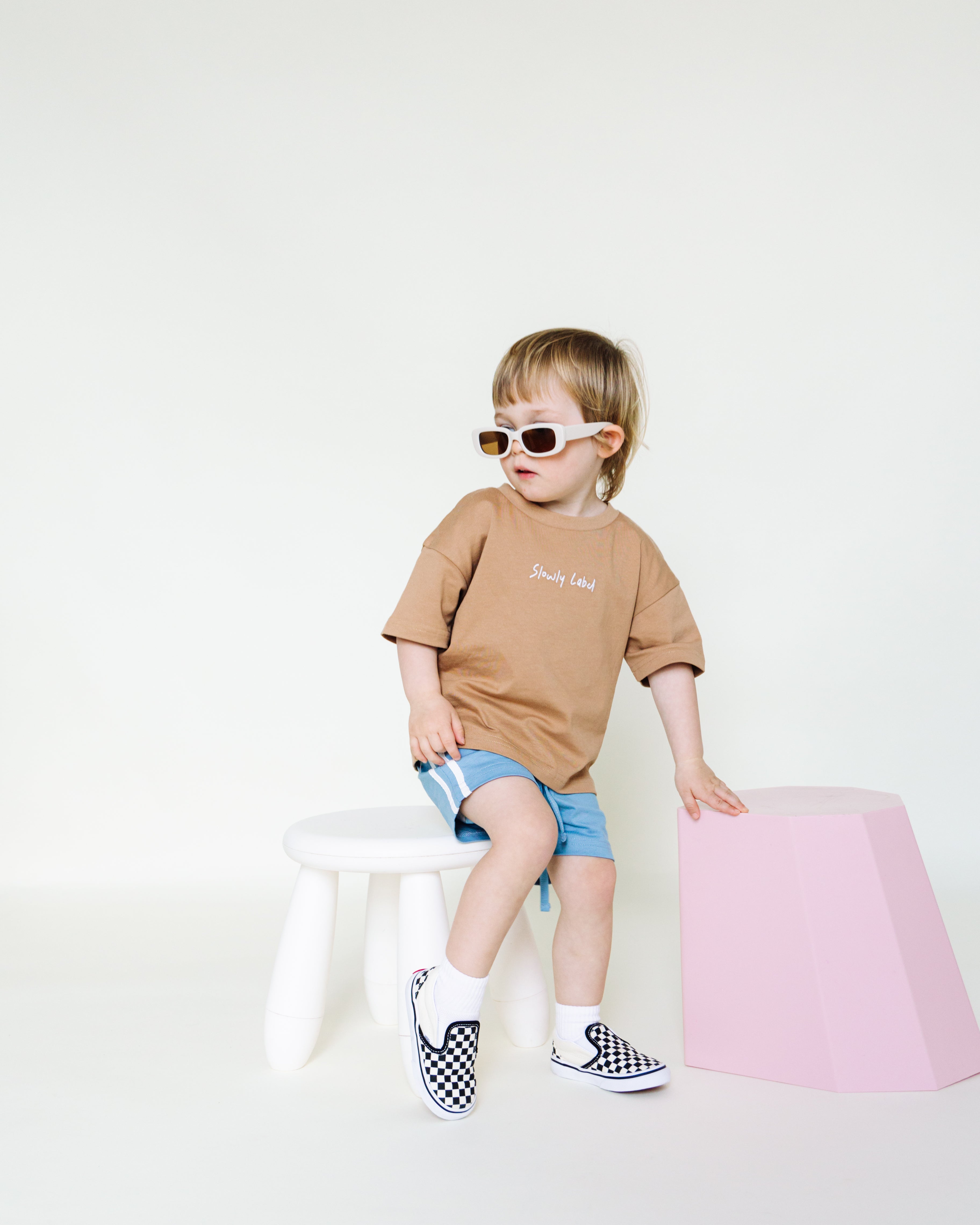 Slowly Logo Tee - Cinnamon